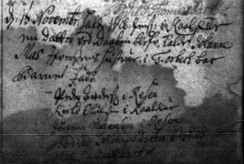 Udsnit af kirkebog, Daab af Johanne Villadsdatter 1731